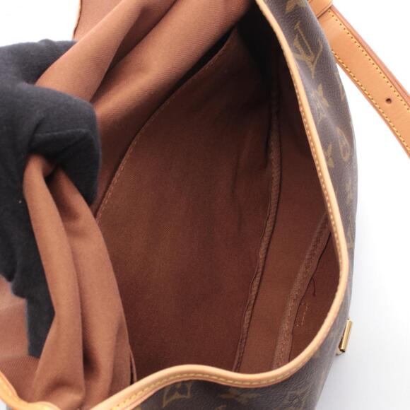 LOUIS VUITTON Authentic Brown Monogram Leather Shoulder Bag